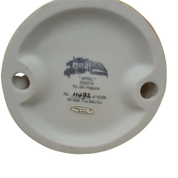 Vintage Jan Hagara April Figurine with Doll Hand Painted S20510 5" - Picture 7 of 7